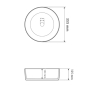 Умивальник (раковина) VBI PRATO WHITE BLACK MARBLE MATT накладний (VBI-011409) - 4