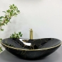 Умывальник (раковина) VBI TURIN MARBLE BLACK GLOSSY накладной (VBI-011505) - 5
