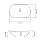 Умывальник (раковина) VBI TURIN MARBLE BLACK GLOSSY накладной (VBI-011505) - 6