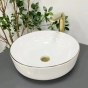 Умывальник (раковина) VBI BARI S WHITE GOLD EDGE накладной VBI-011605 - 1