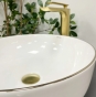 Умывальник (раковина) VBI BARI S WHITE GOLD EDGE накладной VBI-011605 - 4