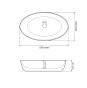 Умивальник (раковина) VBI UDINE MARBLE BLUE MATT накладний VBI-012103 - 2