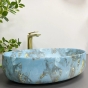Умивальник (раковина) VBI UDINE MARBLE BLUE MATT накладний VBI-012103 - 4