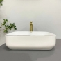 Умывальник (раковина) VBI PALERMO WHITE ROSE GOLD EDGE накладной VBI-012307 - 4