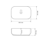 Умывальник (раковина) VBI PALERMO WHITE GOLD EDGE накладной VBI-012308 - 2