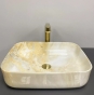 Умивальник (раковина) VBI PALERMO MARBLE YELLOW накладний VBI-012309 - 2