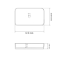 Умывальник (раковина) VBI TRIEST WHITE BLACK EDGE накладной VBI-012710 - 2