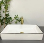 Умывальник (раковина) VBI TRIEST WHITE BLACK EDGE накладной VBI-012710 - 3