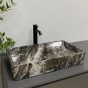 Умивальник (раковина) VBI TRIEST ANTHRACITE MARBLE накладний VBI-012717 - 5