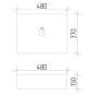 Умивальник (раковина) VBI ASTI M LABRADORITE накладний VBI-013005 - 3