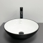 Умивальник (раковина) VBI AMALFI BLACK WHITE накладний VBI-013401 - 2