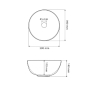 Умивальник (раковина) VBI AMALFI BLACK ONYX MATT накладний VBI-013403 - 2