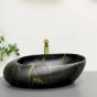 Умывальник (раковина) VBI VALIANO MARBLE BLACK MATT накладной VBI-016101 - 1