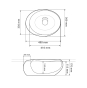 Умывальник (раковина) VBI VALIANO MARBLE BLACK MATT накладной VBI-016101 - 2