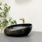 Умывальник (раковина) VBI VALIANO MARBLE BLACK MATT накладной VBI-016101 - 3