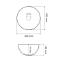 Умивальник (раковина) VBI ORMELA BLACK WHITE MATT накладний VBI-016900 - 5