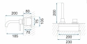Смеситель для раковины REA LUNGO LONG TYTAN + BOX скрытого монтажа (REA-B6390) - 6