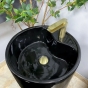 Умывальник (раковина) VBI AGRIENTO BLACK GLOSSY напольный VBI-019005 - 4