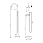 Смеситель для ванны VBI MILANO GRAPHITE напольный VBI-050108GR - 2