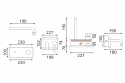 Смеситель для раковины VBI MILANO LONG 2 GOLD скрытого монтажа VBI-050112GL - 2