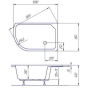 Душовий піддон з литого акрилу Redokss San CARAPELLE 120×85 см (CARAPELLE) - 2