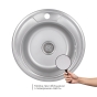 Врезная мойка для кухни Brinex 490-A, Satin 0,6 мм (BRIN490SAT06) - 3