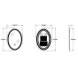 Зеркало Zerix Fusion MV01-50x70 с LED Touch, Anti-fog, димером, регулятором яркости (ZX6067) - 7