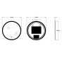 Зеркало Zerix Solo MC02-80 с LED Touch, Anti-fog, димером, регулятором яркости (ZX6066) - 6