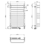 Полотенцесушитель электрический Navin Грандис 480x800 L Sensor хром (А0057412) - 2