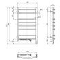 Полотенцесушитель электрический Navin Камелия 480x800 L Sensor хром (А0055161) - 3