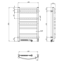 Полотенцесушитель электрический Navin Avalon 480x800 L Sensor белый (А0056021) - 3