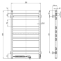 Полотенцесушитель электрический Navin Ellipse 500x800 L Sensor белый бархат (А0055733) - 3