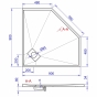 Піддон Weston WT5 90x90x3.4 білий (WPD-P-90x90) - 4