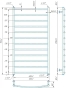 Водяна рушникосушарка Mario INOX Класік 1170х630/600 (1.8.044561.P) - 3