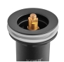 Донний клапан для раковини Koer PW-08-05 1 1/4'' без переливу автоматичний СLICK-СLACK чорний (KR5789) - 3