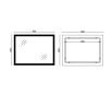 Дзеркало Mixxus FLAT MR04-80x60 з Led Touch, Anti-fog, димером, регулятором яскравості, годинник (MI6928) - 5