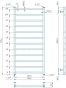 Водяна рушникосушарка Mario INOX Флет 1170х530/500 (1.8.044568.P) - 5