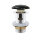 Донний клапан для раковини з переливом MIXXUS POP-UP-08 BLACK 1 1/4'' (СLICK-СLACK) (AC3565) - 1