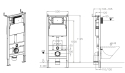 Инсталляция для подвесного унитаза KOER KT-0501-01 с панелью смыва KT-0601-01 ХРОМ (KR5168) - 3