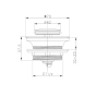 Донний клапан для ванни KOER PW-06-01 1 1/2'' автоматичний (СLICK-СLACK) (Колір хром) (KR5799) - 2