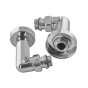 Комплект кранів для рушникосушарки KOER KR.SET.550 - M1/2''xM1/2'' кутовий, запірний, хромований (KR5840) - 3