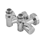 Комплект кранів для рушникосушарки KOER KR.SET.551 - M1/2''xM1/2'' кутовий, під ТЕН хромований (KR5841) - 2