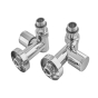 Комплект кранів для рушникосушарки KOER KR.SET.551 - M1/2''xM1/2'' кутовий, під ТЕН хромований (KR5841) - 3