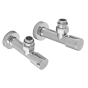 Кран для рушникосушарки KOER KR.SET.533 - M1/2''xM1/2'' кутовий, подовжений, хромований (KR5842) - 2