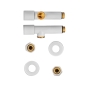 Комплект кранів для рушникосушарки KOER KR.SET.534 WHITE - M1/2''xM1/2'' кутовий, подовжений (KR5843) - 4