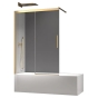 Розсувні скляні шторки на ванну KOER SR BS06-120x150-TR-12 прозоре скло EASY CLEAN 6 мм матове золото (KR5946) - 1