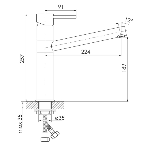 Смеситель для кухни Imprese Pivot LSS сатин (f03408502LS) - 3