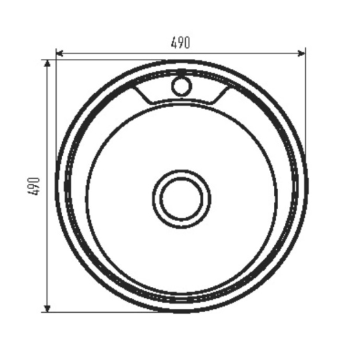 Мийка кухонна ZERIX Z490-08-180MD micro decor (ZS0558) - 3