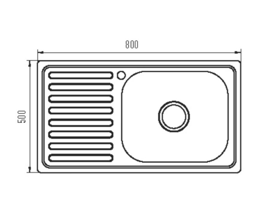 Мийка кухонна ZERIX Z8050R-06-160MD micro decor (ZS0599) - 3