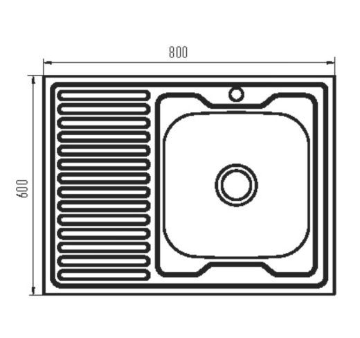 Мийка кухонна ZERIX Z8060R-06-160MD micro decor (ZS0608) - 3